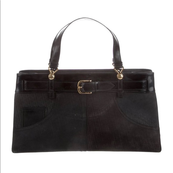 Christian Dior Limited Edition patent Leather and suede  Diorissimo Tote black - Picture 1 of 7